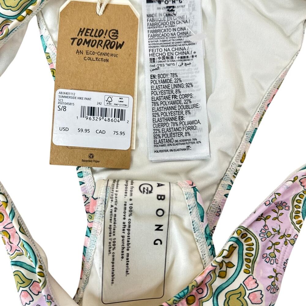 NWT Billabong Summerside Bondi Bikini Bottoms Women’s Size S/8 - Picture 4 of 6